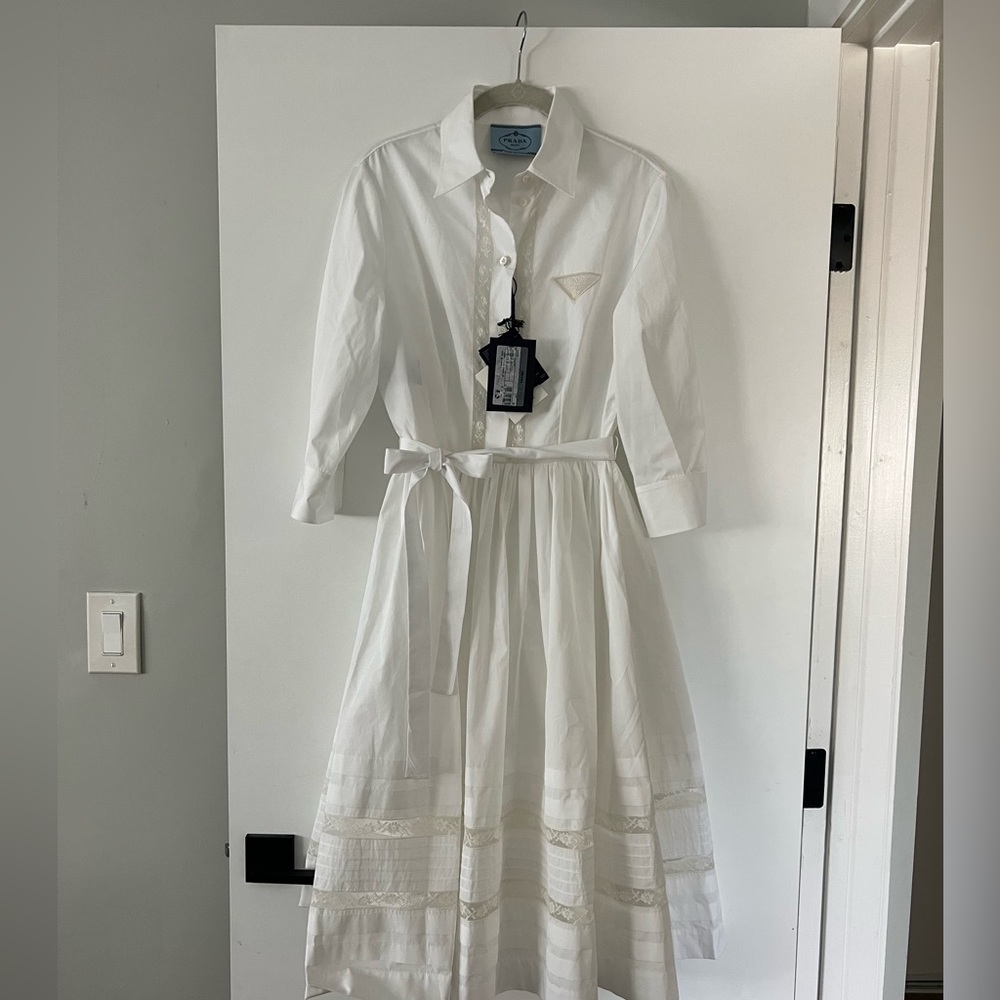 Prada Intarsia poplin dress size 40